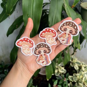 2 UV DTF Howl and Lua sleeping stickers