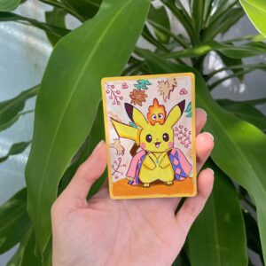 Howl Pika hand painted card