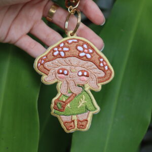 Nature Embroidery Keychain