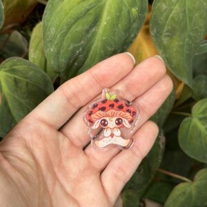 Berry nature glitter pin