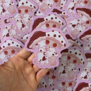 Bleeding tooth mushroom Sticker