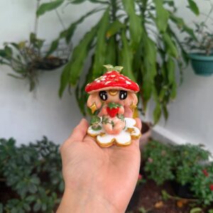 Polymer clay handmade shroom
