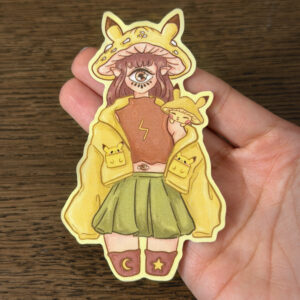 Pikashroom glitter sticker