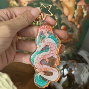 Haku and Lua keychain