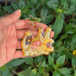 Lunoide with baby keychain